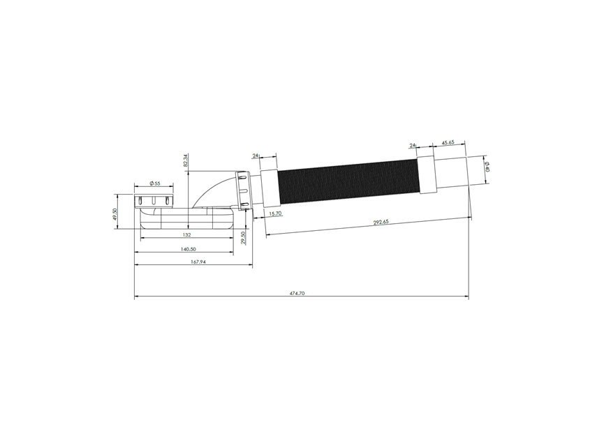 Duravit Durakanto 160x75 wit vrijstaand bad incl. afvoer