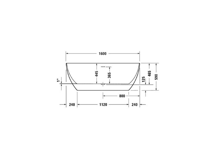 Duravit Durakanto 160x75 wit vrijstaand bad incl. afvoer