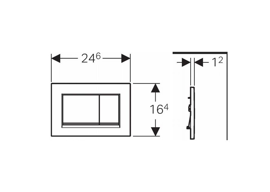 Geberit duwplaat Sigma30 wit/chroom - dubbele spoeling