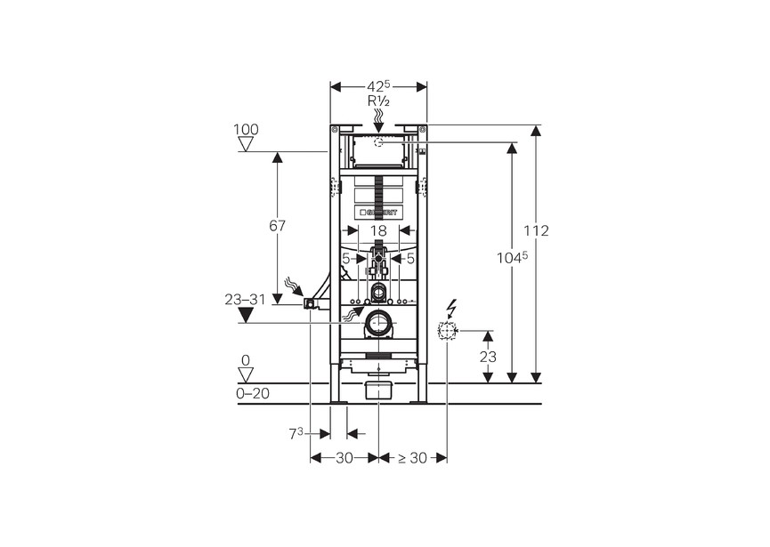 Geberit Duofix element voor hang-wc