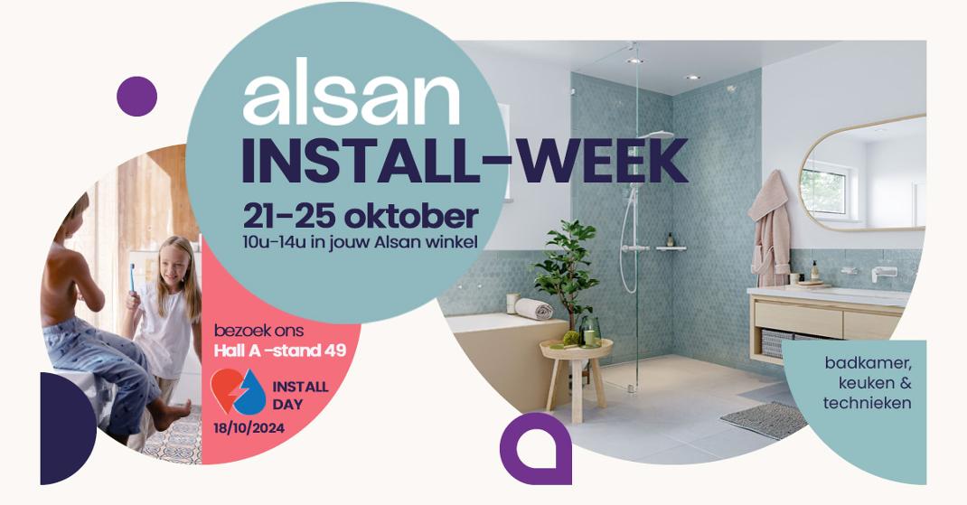 Install Week, Insta Day , aankondiging van actieperiode oktober bij Alsan 