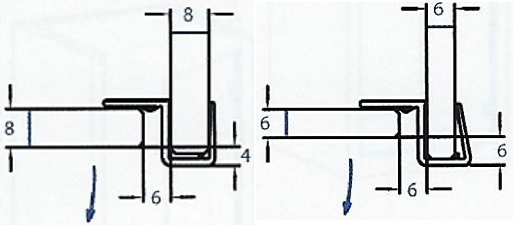 Novix dichting douche verticale zijde groot vast deel instapdeur 2010 mm glasdikte 6 tot 8mm