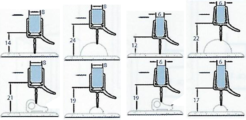 Novix dichting douche onderaan instapdeur 2010mm glasdikte 6 tot 8mm