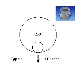 Wavin sifonput type 1 dia 250 250mm 1x110