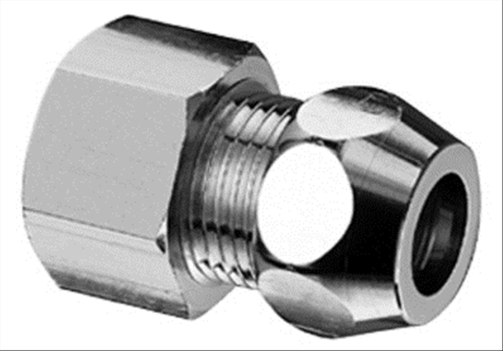 Schell raccord mof 1/2"V x 3/8"M, d10mm chroom