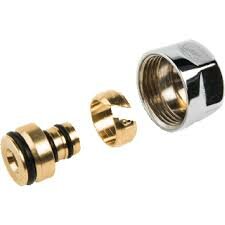 Vasco koppeling 3/4" meerlagenbuis 16x2mm - chroom