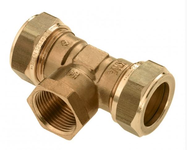 Bonfix Knelfitting water - T stuk 22 x 3/4 F x 22 mm