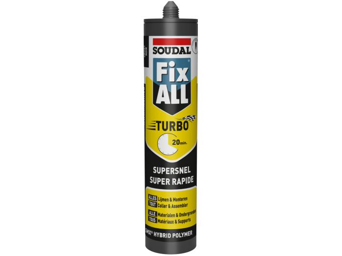 Soudal 290ML FIX ALL TURBO ZWART/NOIR zwart