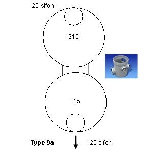 [2001131030] Wavin vetvanger type 9 a 315mm 2x125SIFON