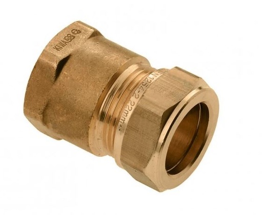 [81217] Bonfix Knelfitting water - recht 1/2 F x 10 mm