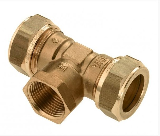 [82640] Bonfix Knelfitting water - T stuk 22 x 1/2 F x 22 mm