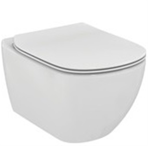 [T3546V1] Ideal Standard Tesi PACK Silk white wand-WC AquaBlade® met slow closing zitting en deksel sandwich met verborgen bevestiging (inclusief bevestigingsset)