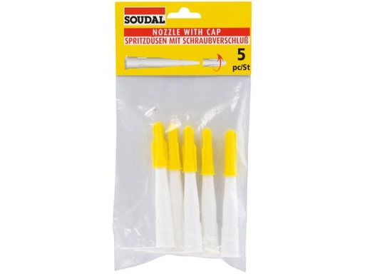 [108762] Soudal 5 Nozzles + cap DIY