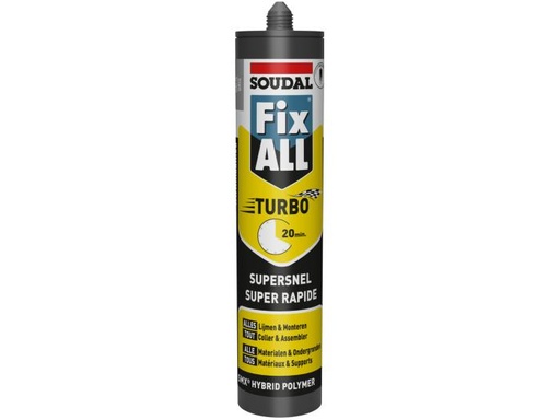 [124805] Soudal 290ML FIX ALL TURBO GRIJS/GRIS grijs